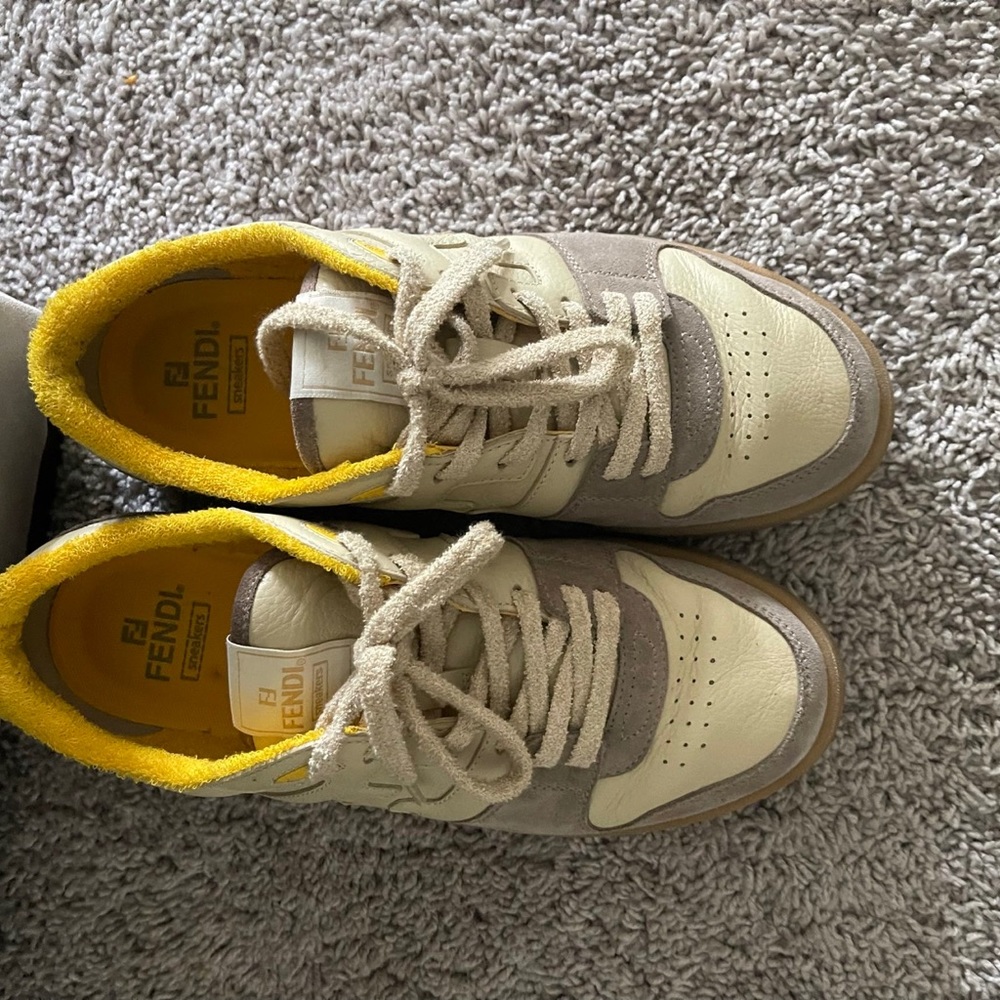 Fendi Men Sneakers Size 11(US) yellow and tan